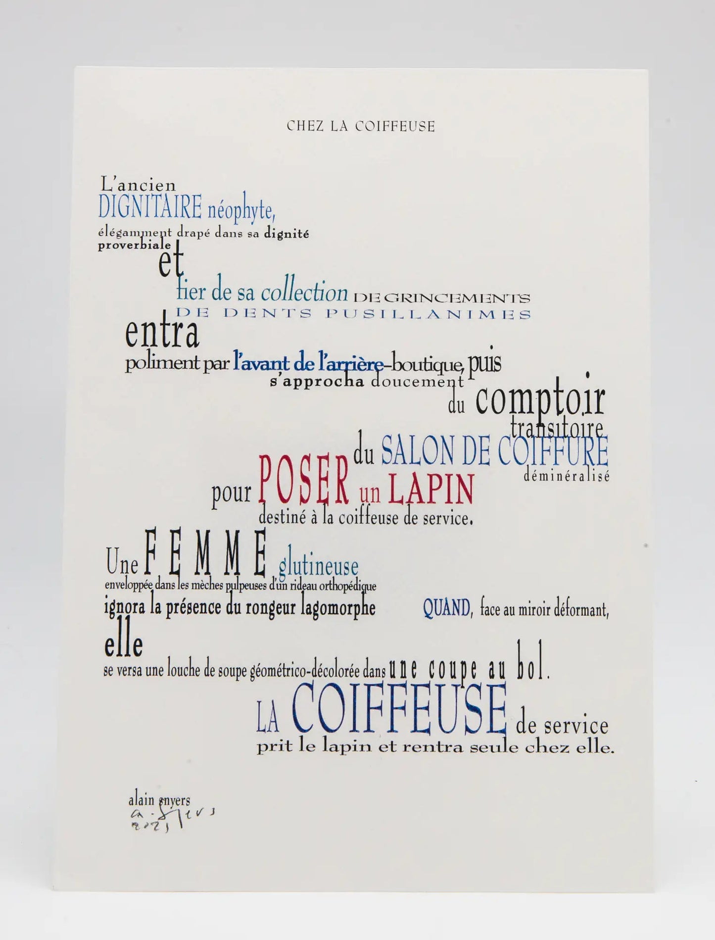 Alain Snyers : Chez la coiffeuse - Tableau