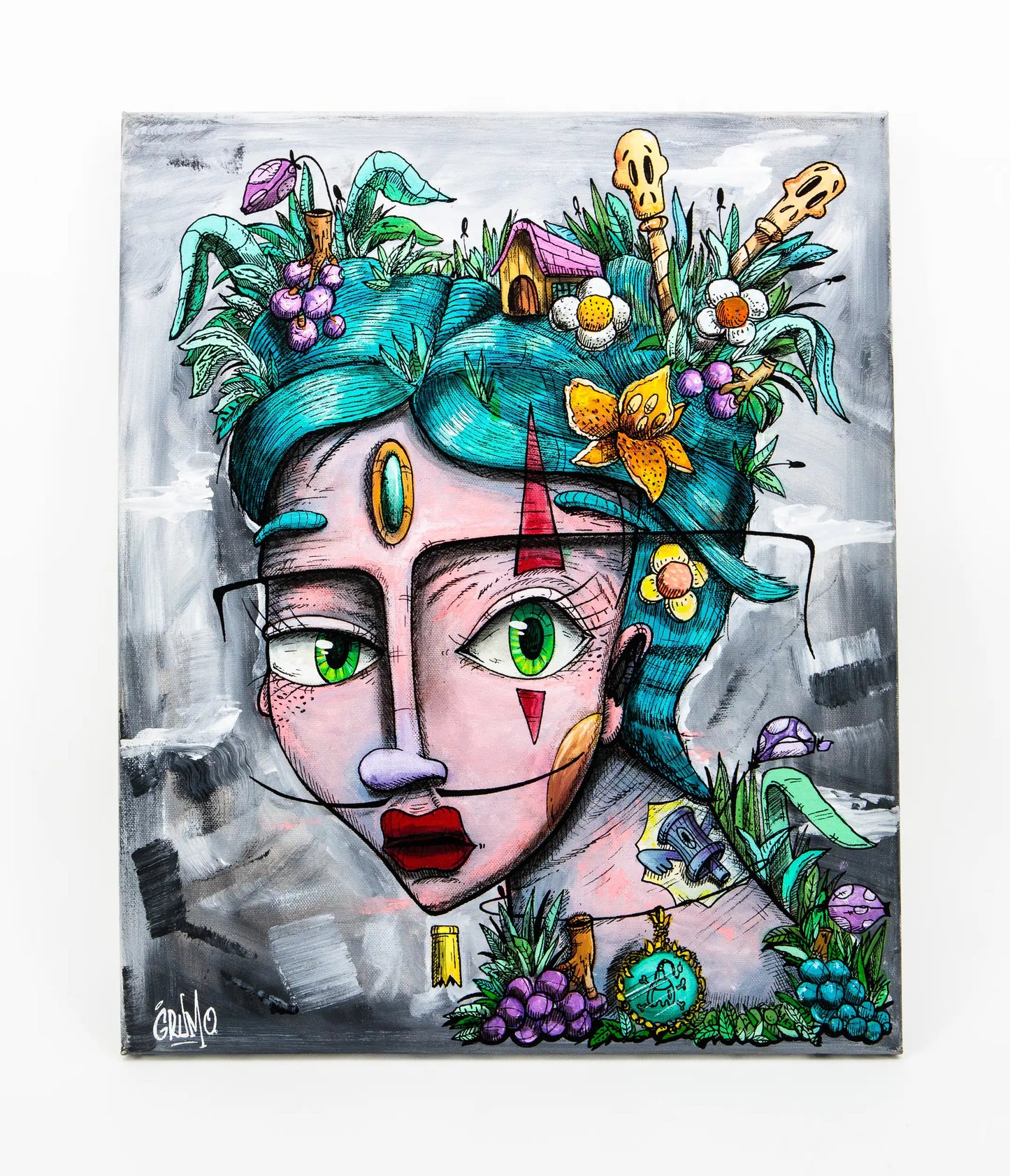 Grumo : Dyptique en tête - Tableau