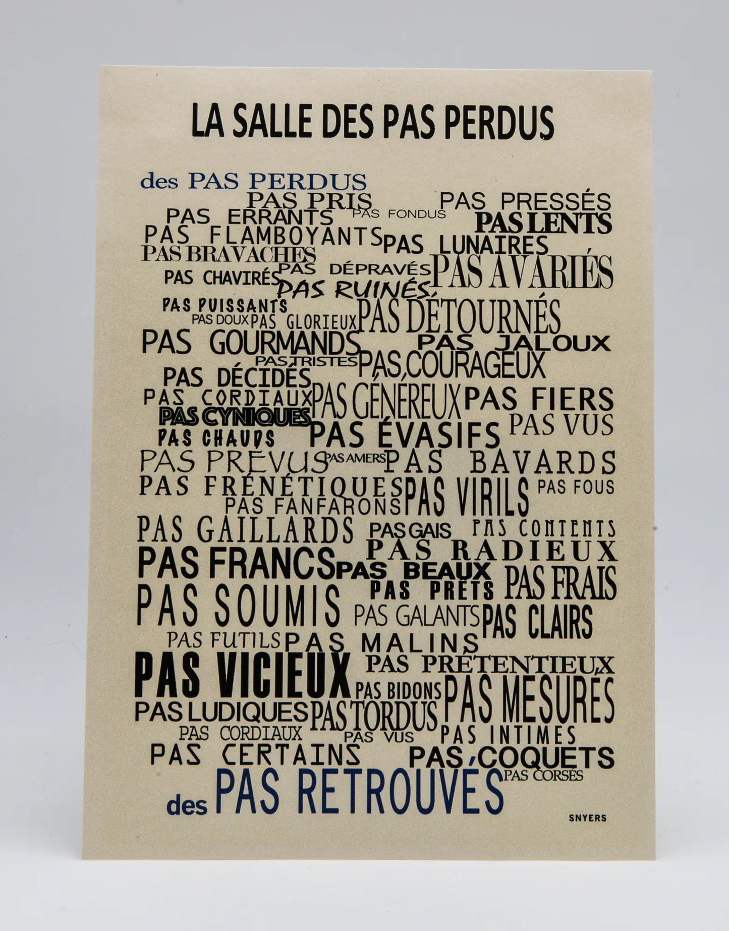 Alain Snyers : La salle des pas perdus retrouvés -  Tableau
