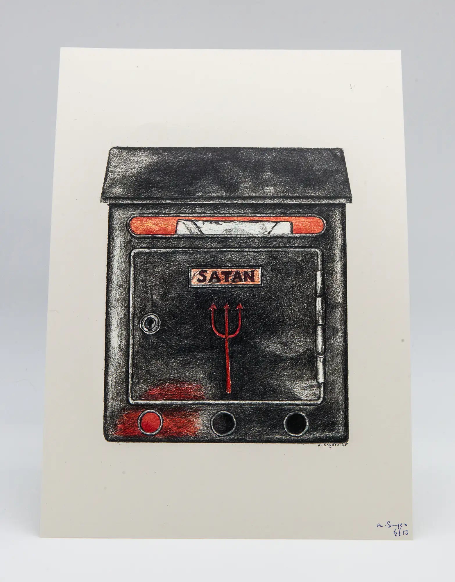Alain Snyers : La boîte aux lettres de Satan -  Tableau