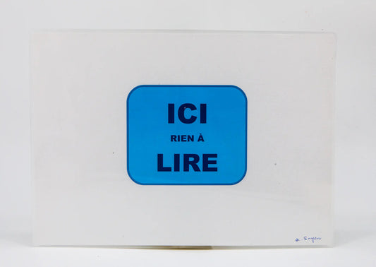 Alain Snyers : Les Bons Mots, Ici rien à lire -  Tableau