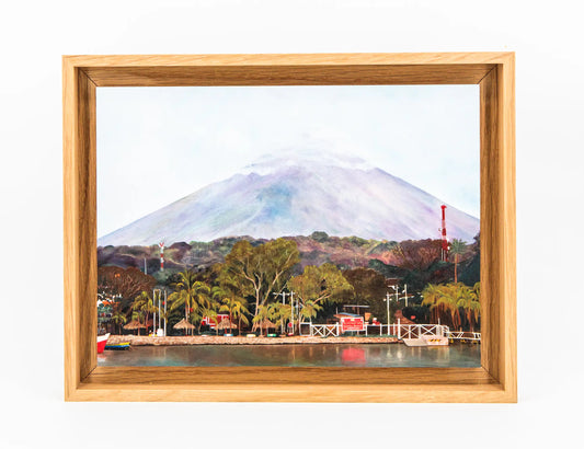 Emilie Bitauld : untitled 52 (Concepcion Ometepe) - Série Lampposts - Tableau