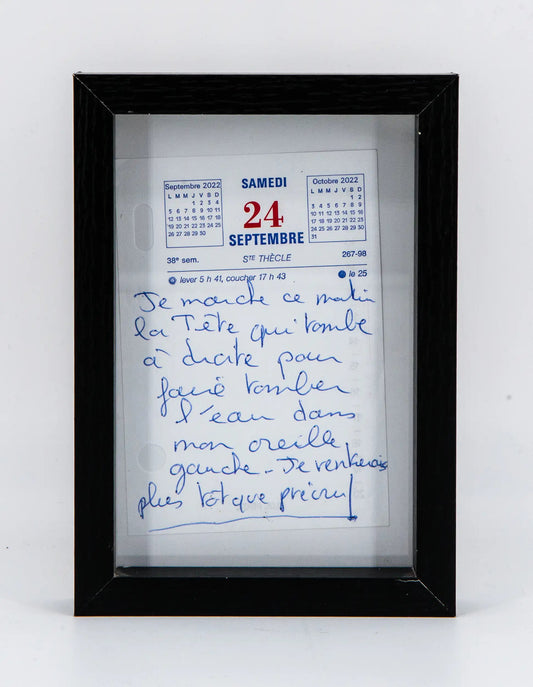 Paul-Luc Texier : Memo Texte 24 septembre -  Tableau